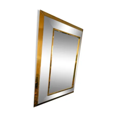 Miroir mural rectangulaire - cadre laiton