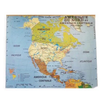 Carte Amérique du Nord - 1977