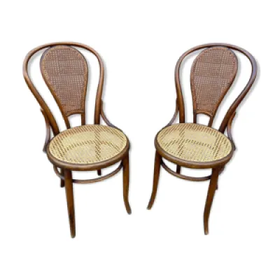 Set de 2 chaises bistrot - bois