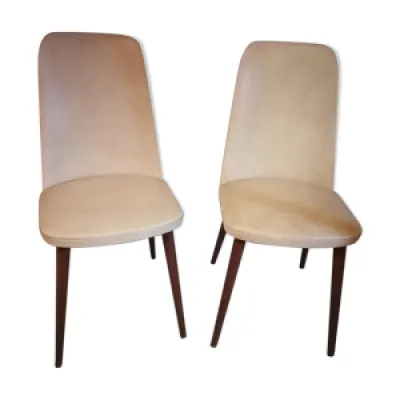 Lot de 2 chaises style - 1960 scandinave