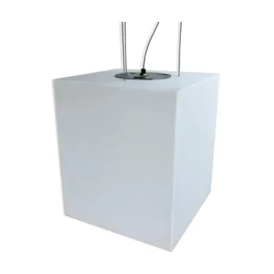 Suspension design cube - plastique blanc