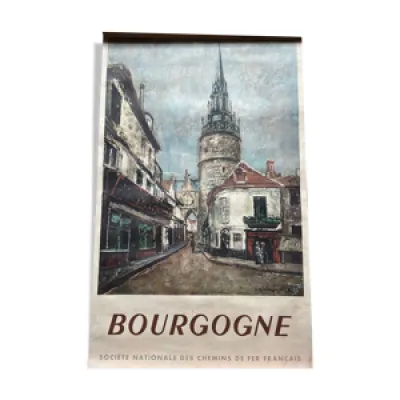 Affiche Bourgogne Chemin - fer