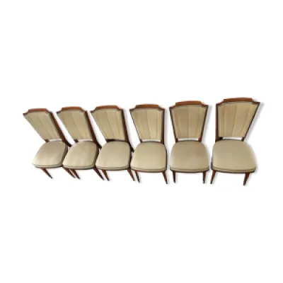 6 chaises années 50 - clair bois