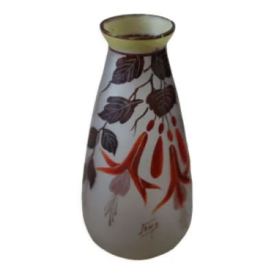 Vase en verre dépoli - peint