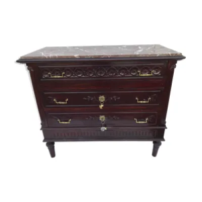 Commode ancienne dessus - marbre