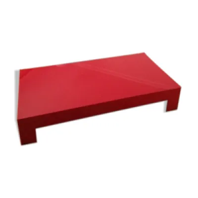 Table basse rouge designer - glass