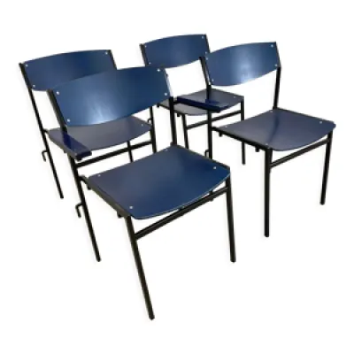 Lot 4 chaises Gijs - bleu
