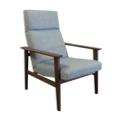fauteuil robuste en palissandre - tissu gris