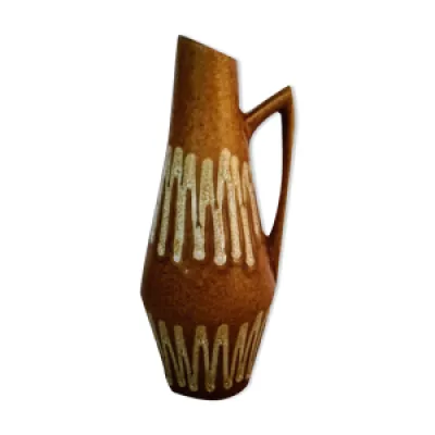 Vase cruche pichet soliflore - 1950 jaune