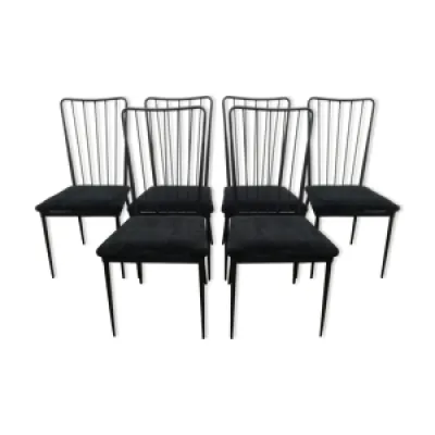 chaises Colette Gueden - 1950 metal