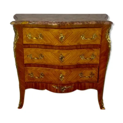 Commode style Louis XV - bois marqueterie