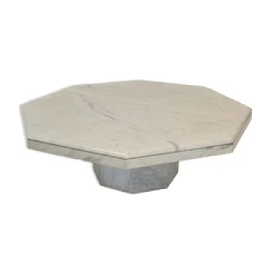 table basse octogonale - marbre italien