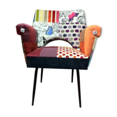 fauteuil 1970 patchwork