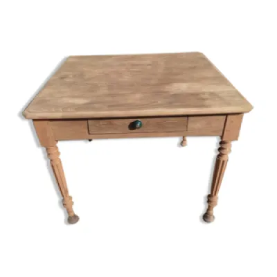Table de ferme bois massif - tiroir