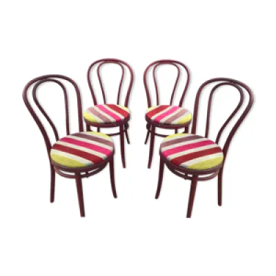 Set de 4 chaises bistrot - bois