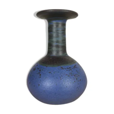 Vase scandinave à col - bleue plat