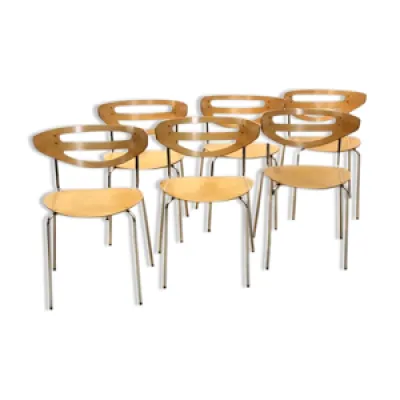 Chaises de salle à manger - empilables chrome