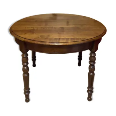 Table ronde style empire - bois massif merisier
