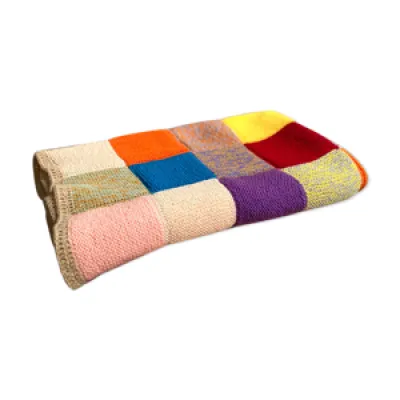 Plaid couverture en laine - crochet