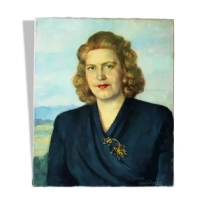 Portrait à l'huile des - 1940