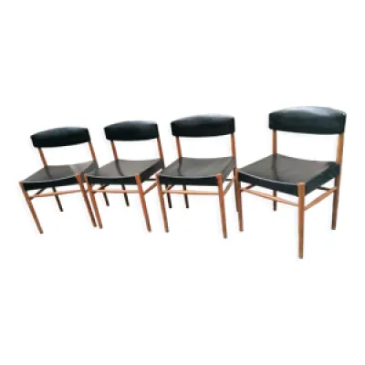 Ensemble de 4 chaises - teck