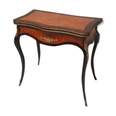 Table à jeux Louis XV - bois marqueterie