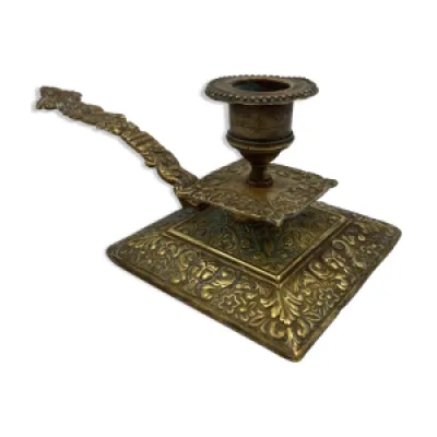 Bougeoir a main bronze - style louis xixeme