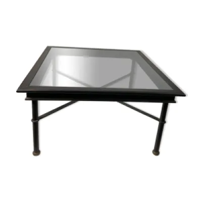 Table basse en verre - style industriel