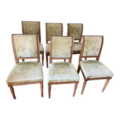 Six chaises directoire - bois velours