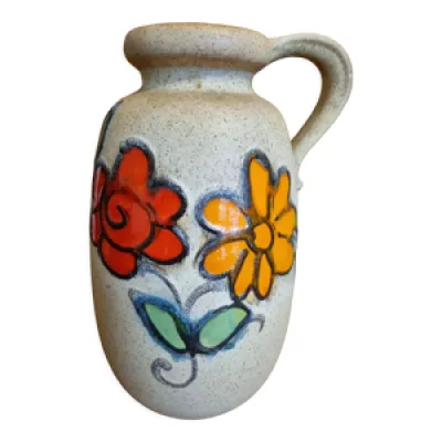 Vase Scheurich West Germany - motif fleurs