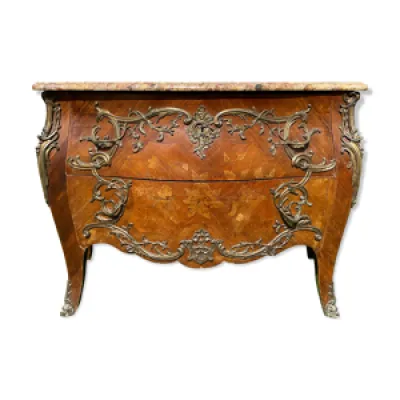 Commode marqueterie & - bronze