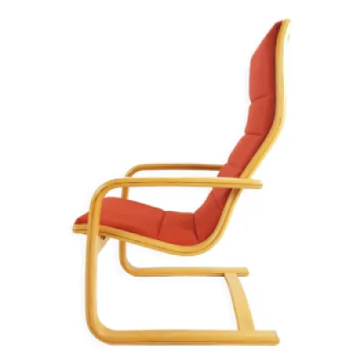 fauteuil scandinave orange