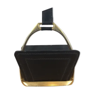 Porte lettres Longchamp - cuir noir