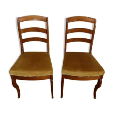 Paire de chaises en acajou - restauration
