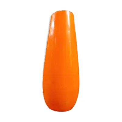 Vase tango période art - orange verre