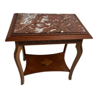 Table basse en bois naturel - style louis