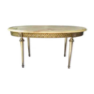 Table basse en marbre - bronze