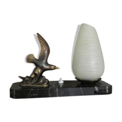 Lampe de table figurine - art deco oiseaux