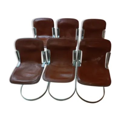 Série de 6 chaises Cidue, - italie circa 1970