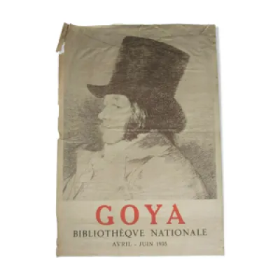 Affiche ancienne goya - bibliotheque