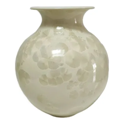 Vase céramique à cristallisations