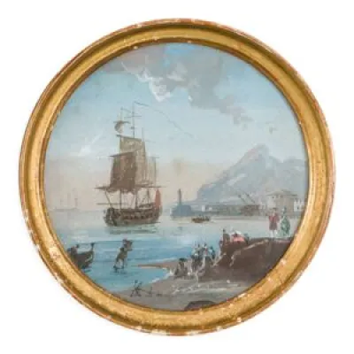 Miniature du XVIIIe Galion - cadre bois