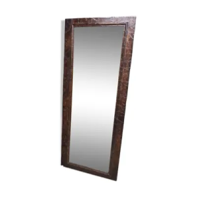 Miroir biseauté cadre - imitation cuir
