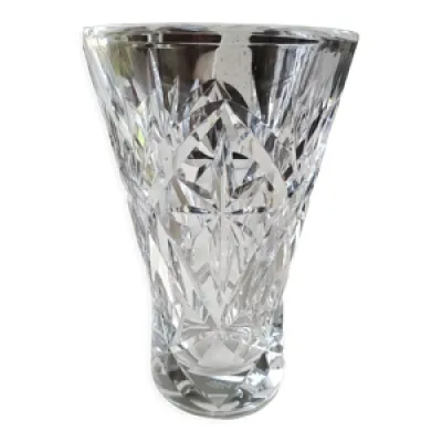 Vase en cristal signé - motifs