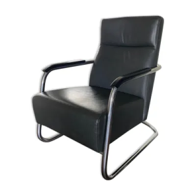 fauteuil vintage en cuir - 1980