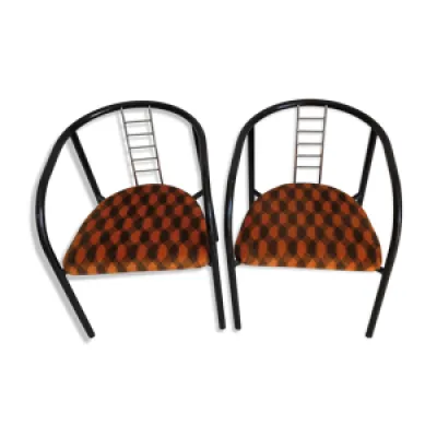 Duo de fauteuils vintage - velours