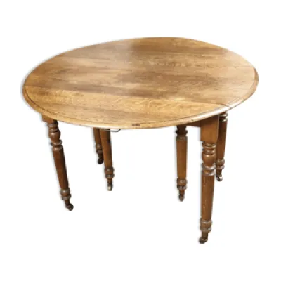 table 6 pieds louis Philippe - roulettes bois