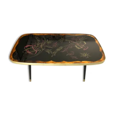 Table basse rectangulaire - floral