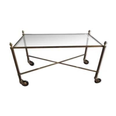 table basse roulante - bronze