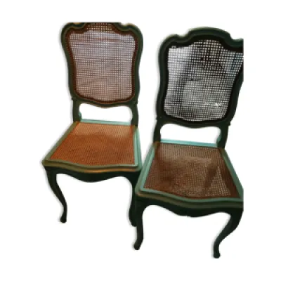 Paire chaises style - cannage